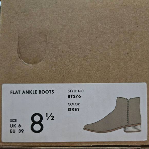 J Crew NEW NIB suede ankle boot gray 8.5 - Picture 3 of 4